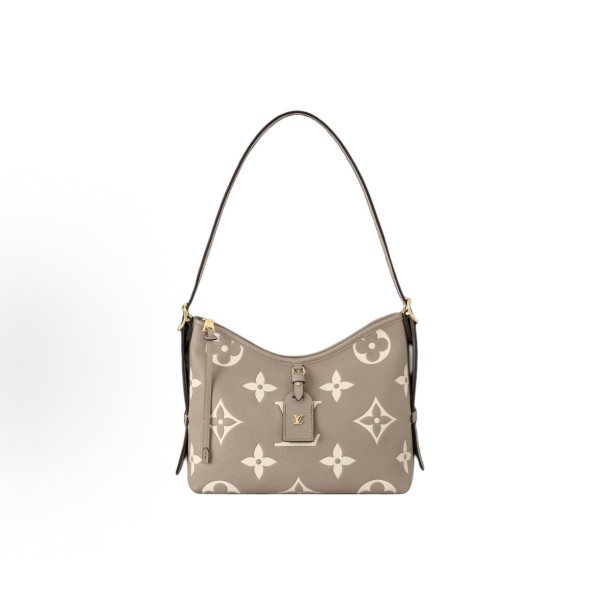 LOUIS VUITTON Carryall PM Adjustable shoulder strap zipper Small pigeon grey with cream beige